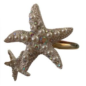 Betsey Johnson Starfish Hinged Bangle Bracelet